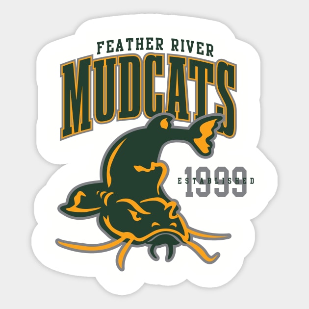 Feather River Mudcats Sticker by MindsparkCreative